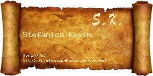 Stefanics Kevin névjegykártya