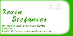 kevin stefanics business card